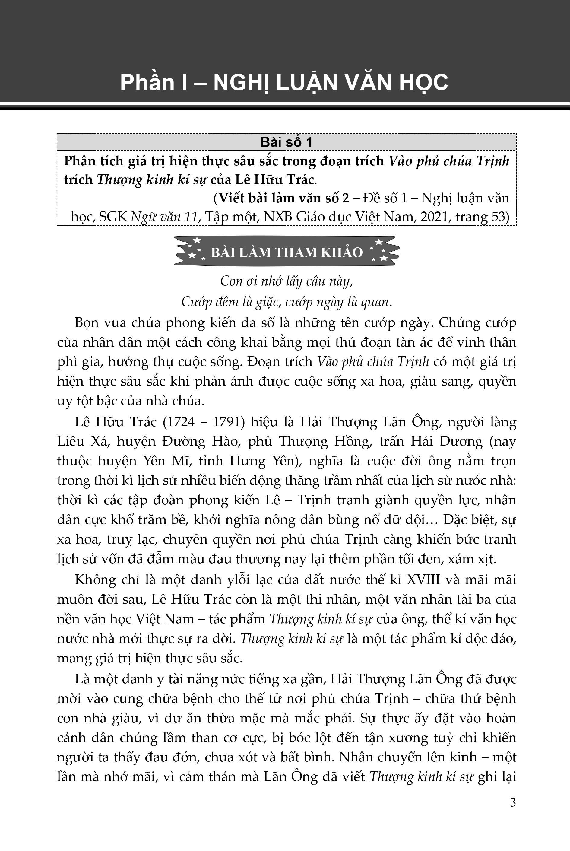 tuyển chọn những bài văn đạt điểm cao của học sinh giỏi lớp 11