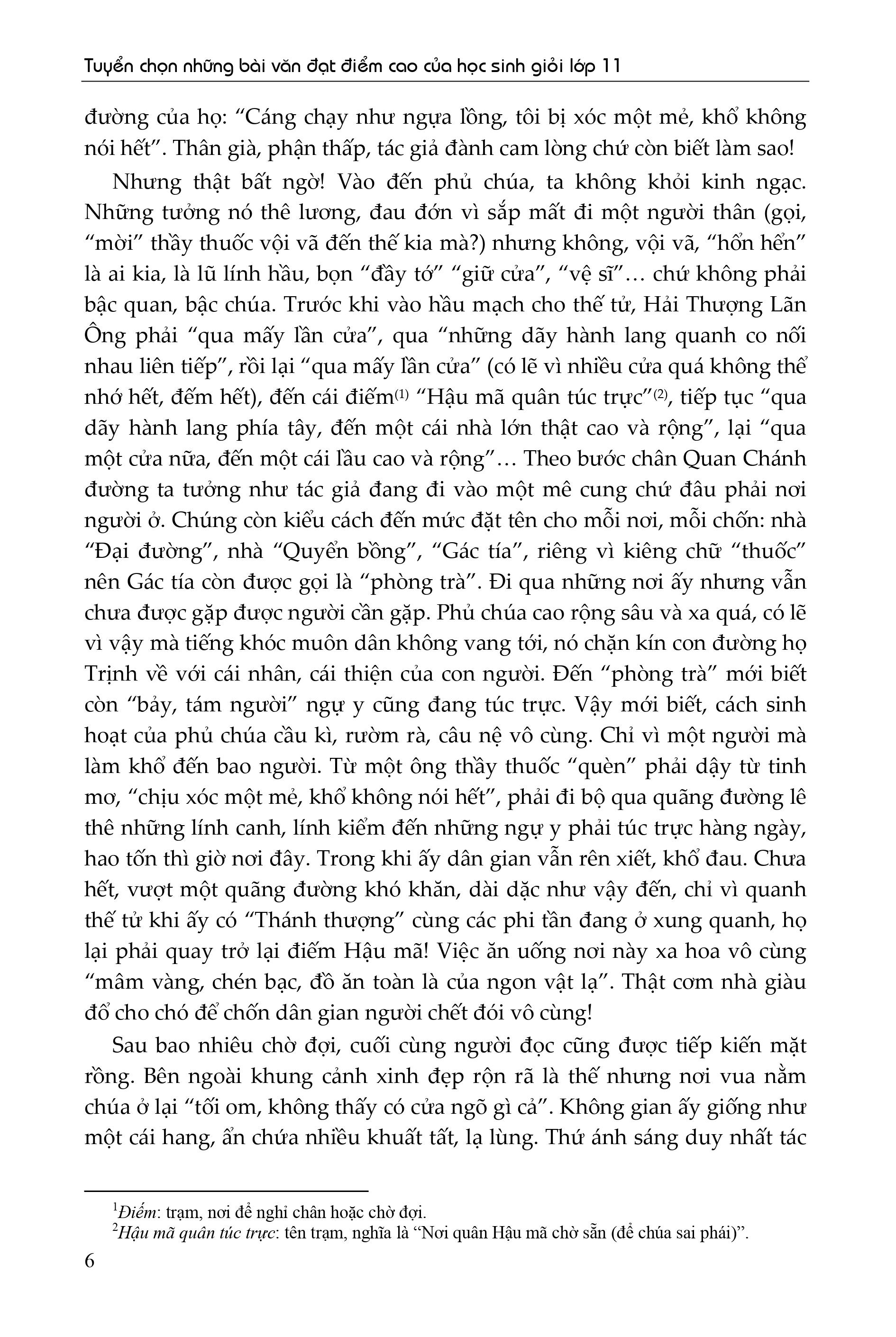 tuyển chọn những bài văn đạt điểm cao của học sinh giỏi lớp 11