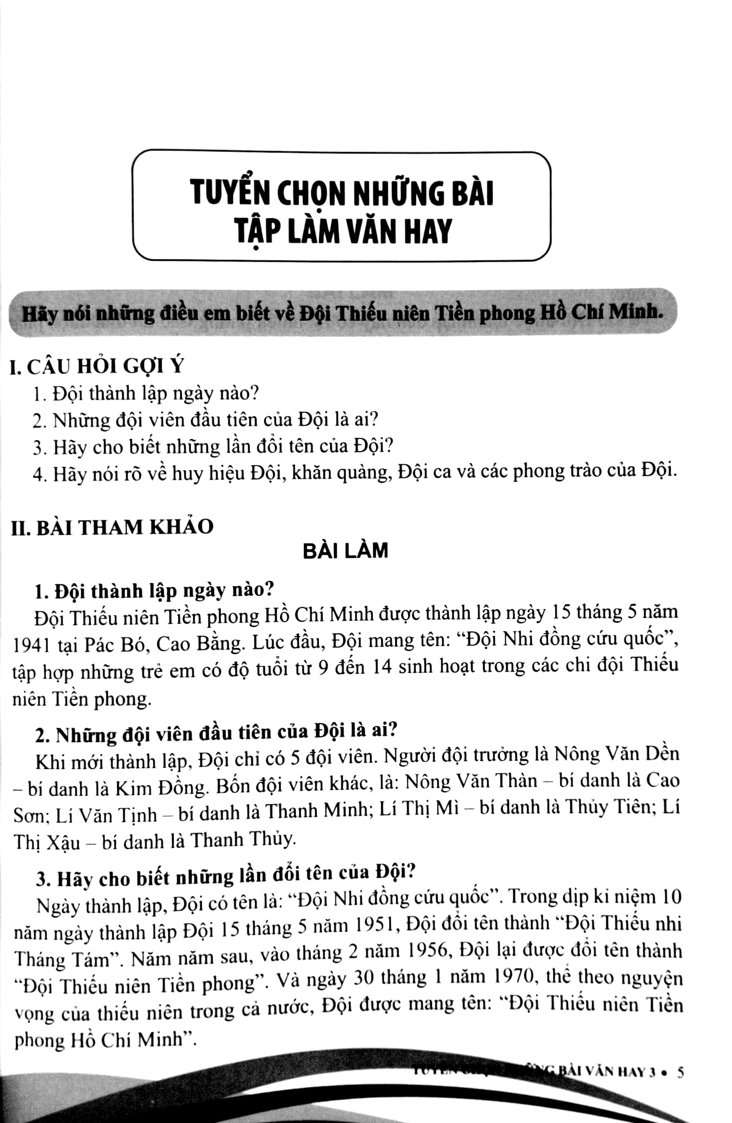 tuyển chọn những bài văn hay 3 (theo chương trình giáo dục phổ thông mới)