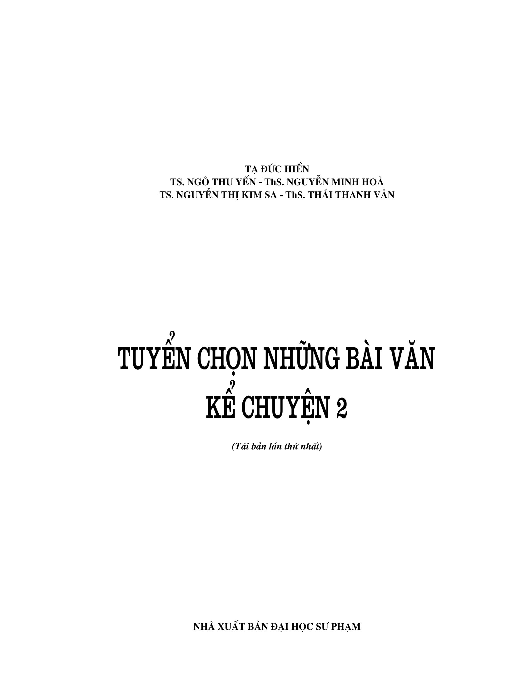 tuyển chọn những bài văn kể chuyện lớp 2 (tái bản 2023)