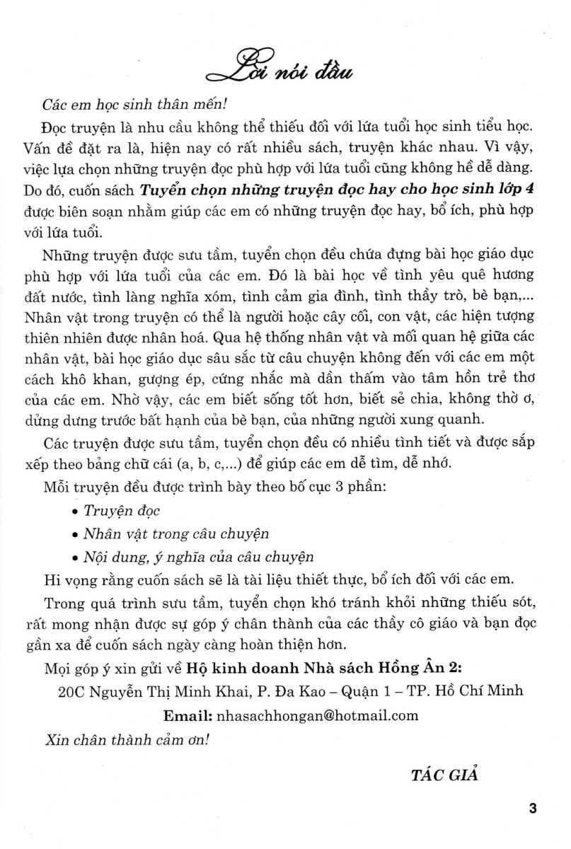 tuyển chọn những truyện đọc hay cho học sinh lớp 4 (dùng chung cho các bộ sgk hiện hành)