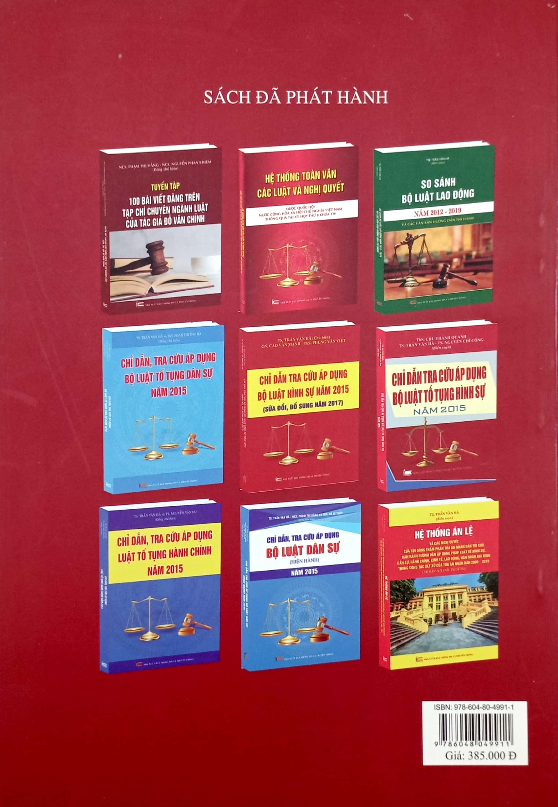 tuyển chọn quyết định giám đốc thẩm và bản án của tòa án nhân dân tối cao và tòa án nhân dân cấp cao về hình sự, dân sự, hành chính, lao động từ năm 2015-2020