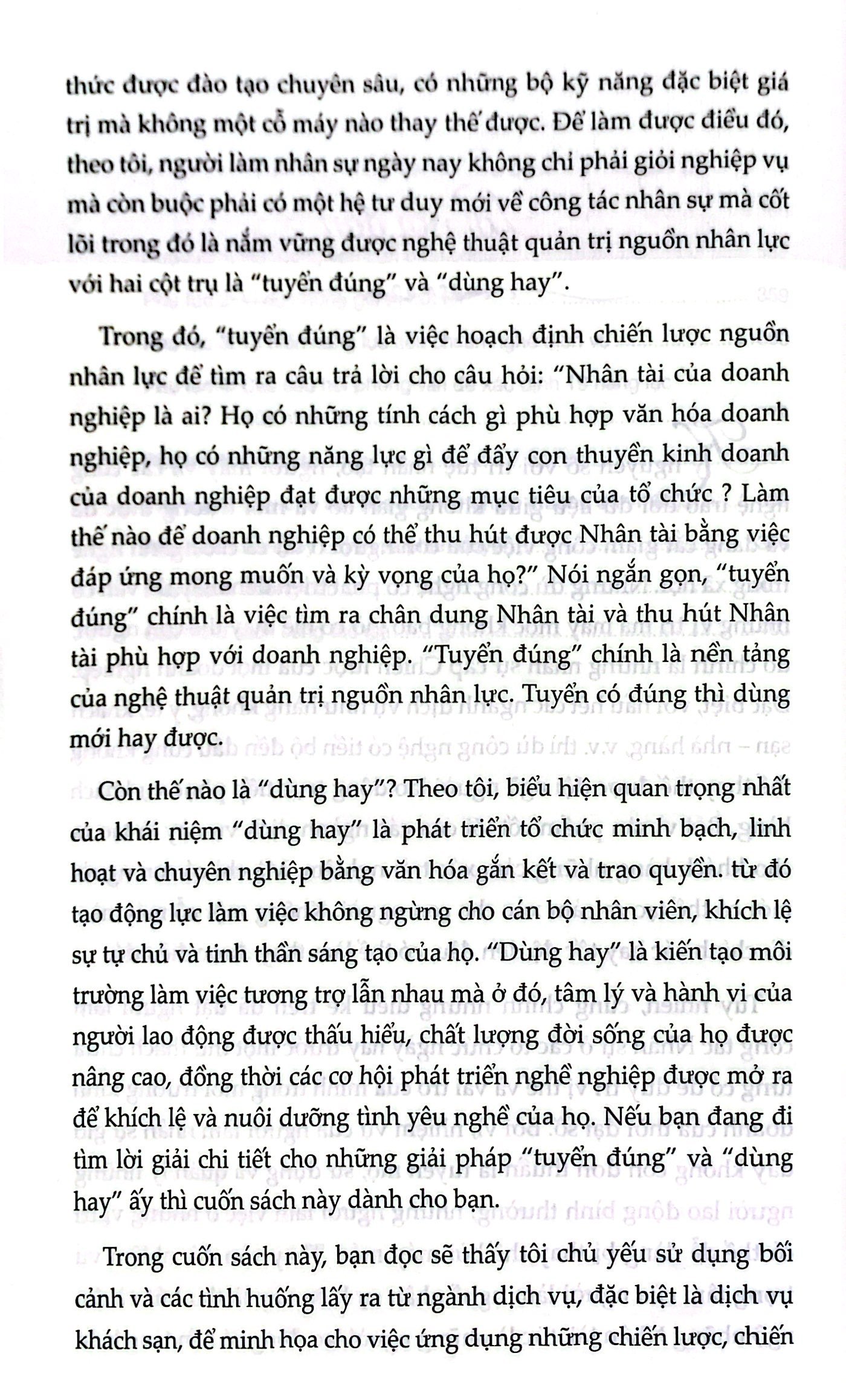 tuyển đúng dùng hay - nghệ thuật quản trị nguồn nhân lực