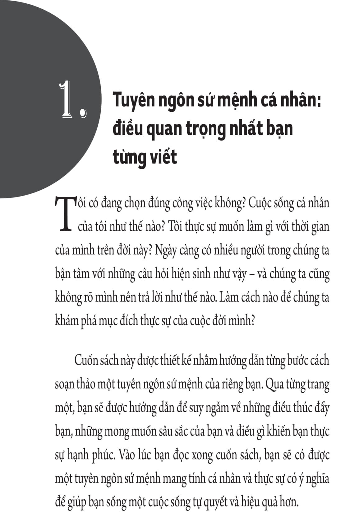 tuyên ngôn sứ mệnh cuộc đời - hành trình tìm mục đích, chọn mục tiêu và đạt được ước mơ