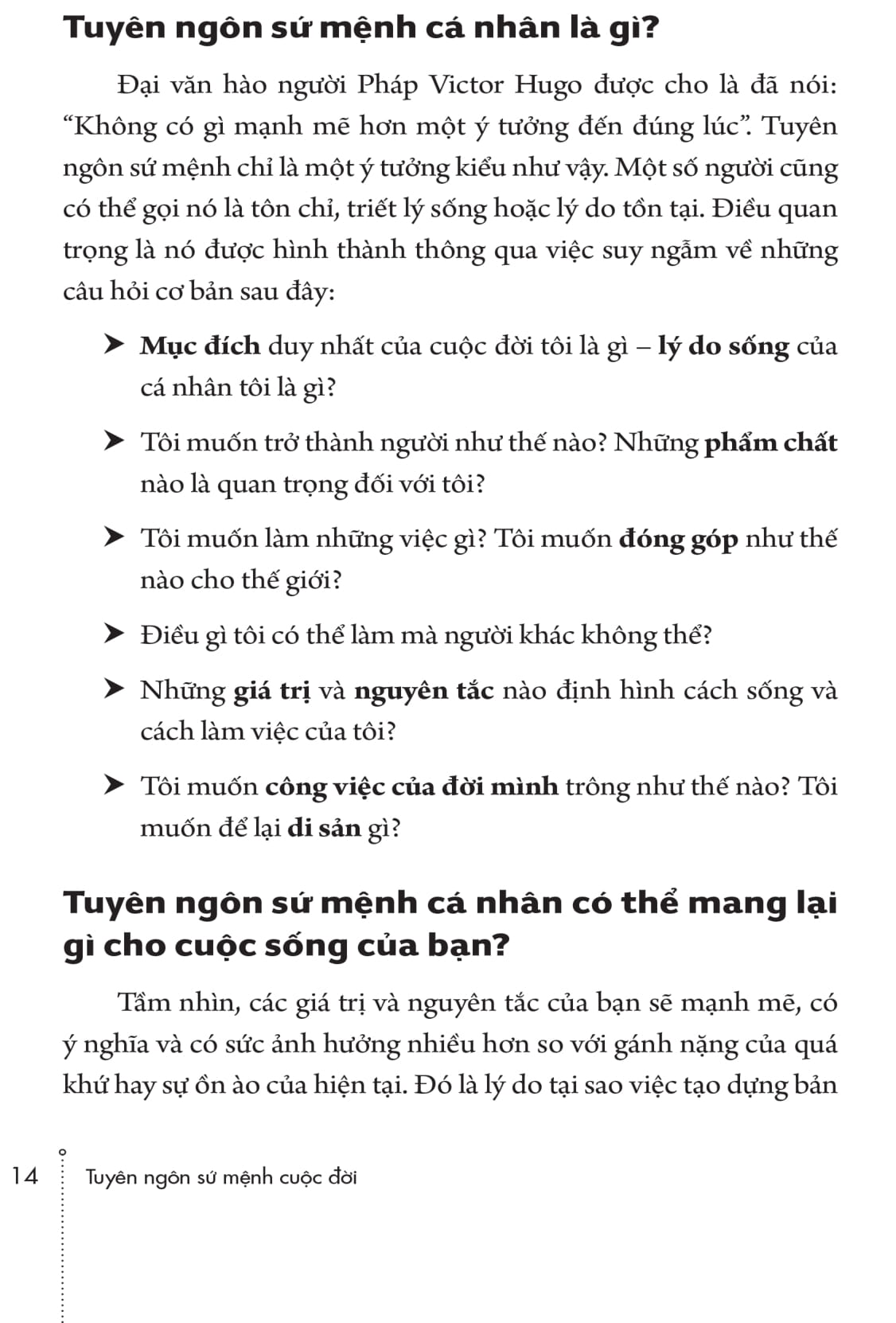 tuyên ngôn sứ mệnh cuộc đời - hành trình tìm mục đích, chọn mục tiêu và đạt được ước mơ