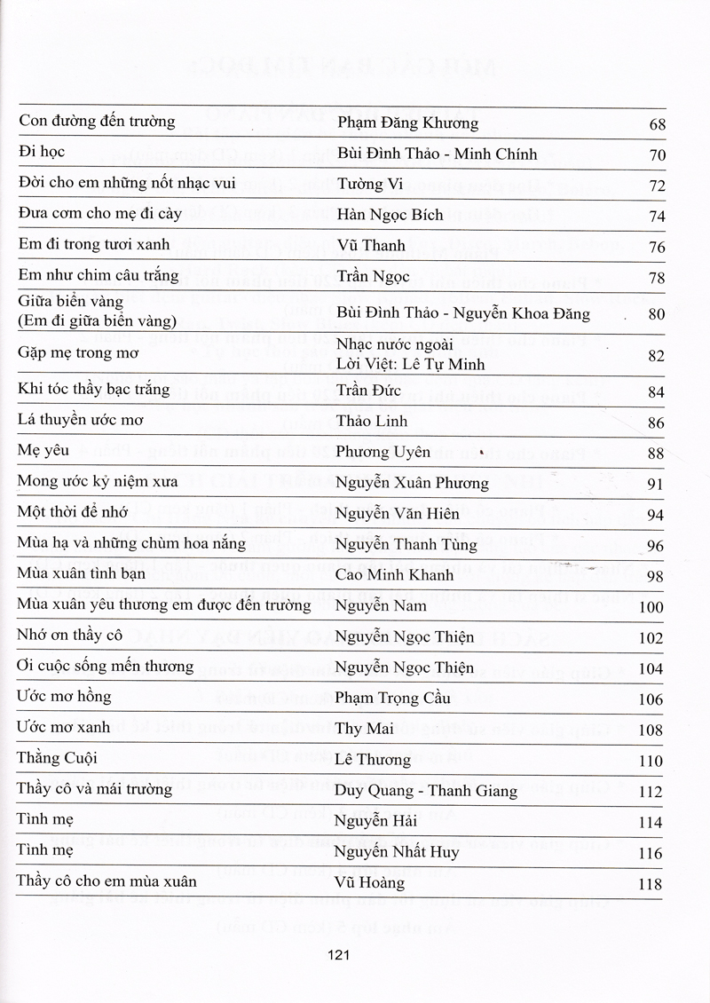 tuyển tập bài hát hay dùng trong trường thcs