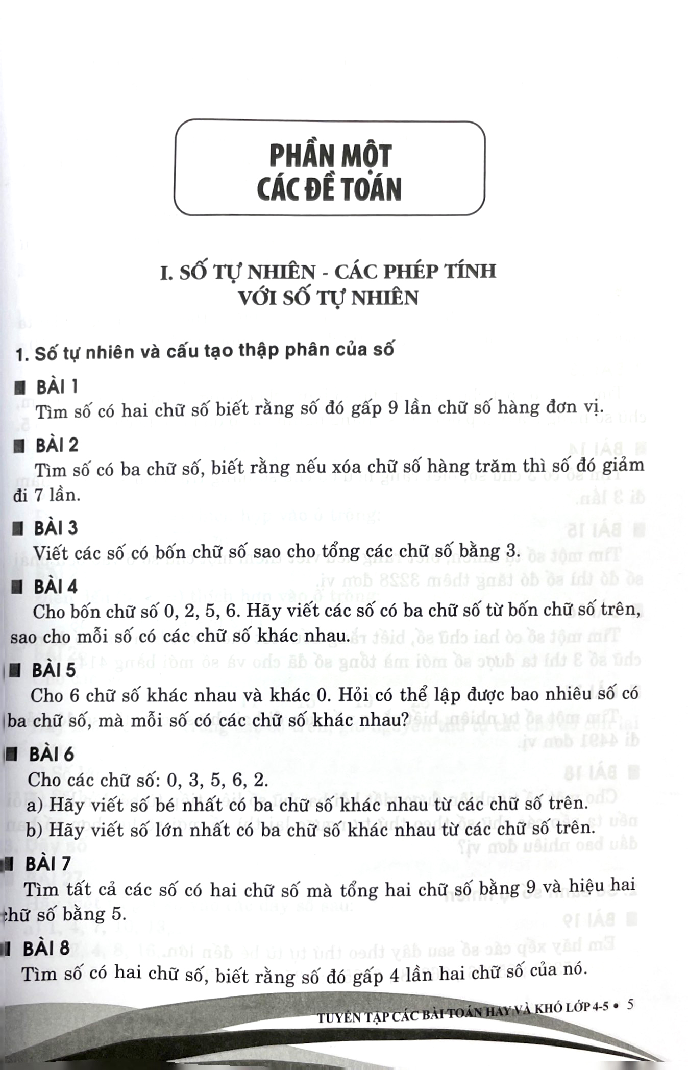 tuyển tập các bài toán hay và khó lớp 4-5 (theo chương trình giáo dục phổ thông mới)