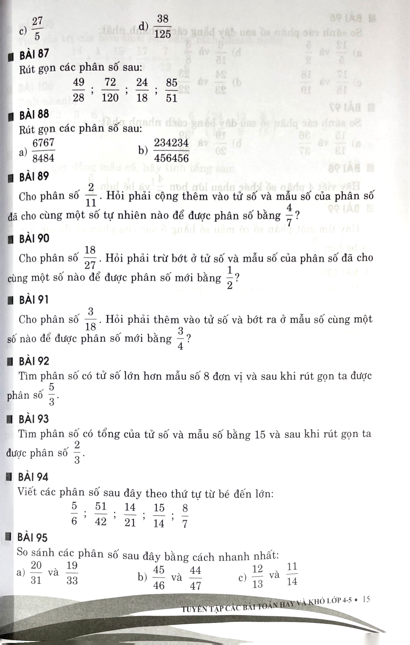 tuyển tập các bài toán hay và khó lớp 4-5 (theo chương trình giáo dục phổ thông mới)