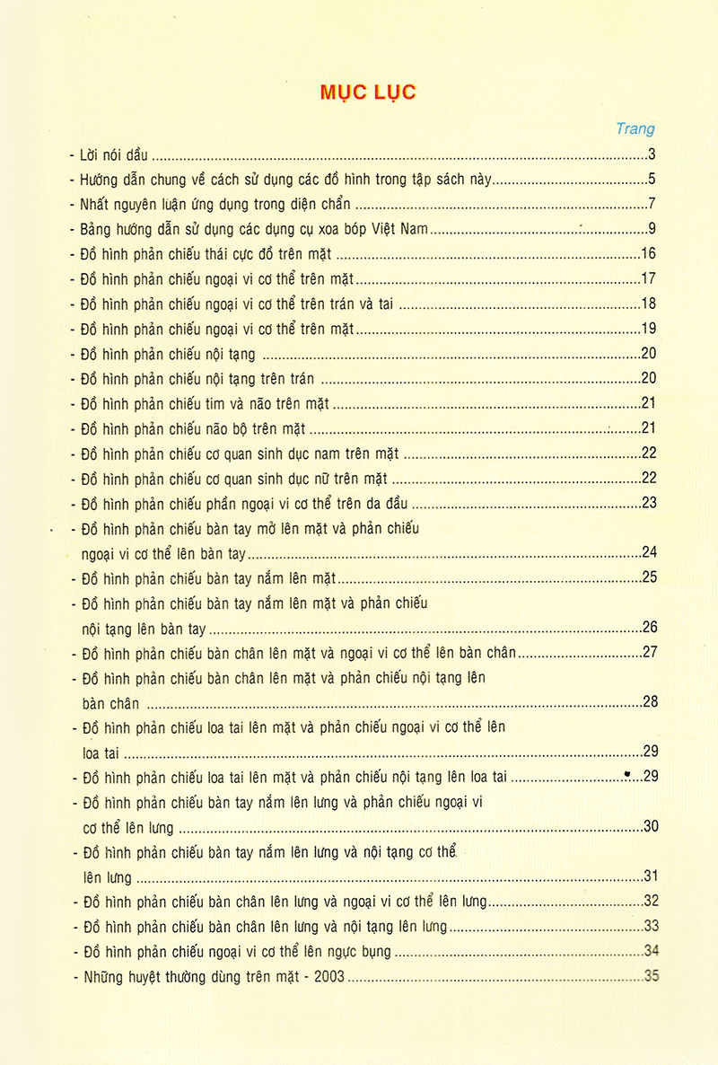 tuyển tập đồ hình diện chẩn điều khiển liệu pháp và xoa bóp việt nam