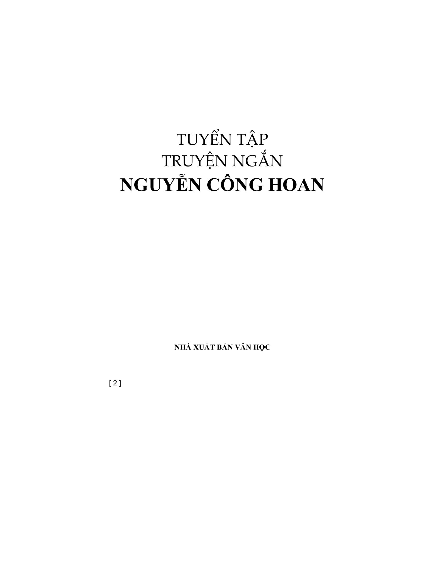 tuyển tập nguyễn công hoan (tái bản 2023)