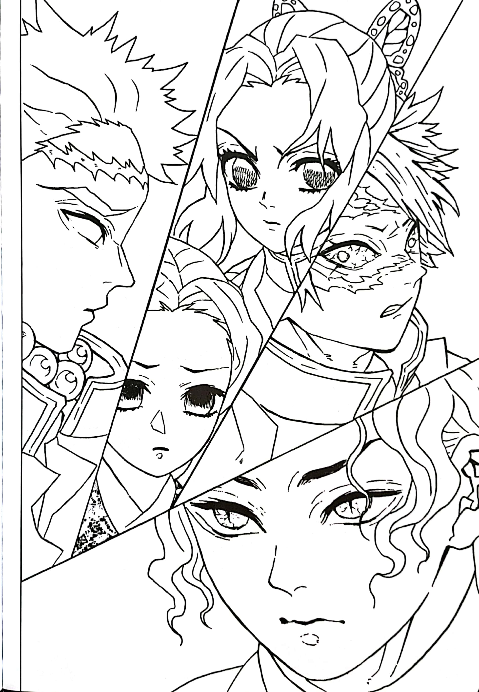 tuyển tập tranh tô màu thanh gươm diệt quỷ - cam