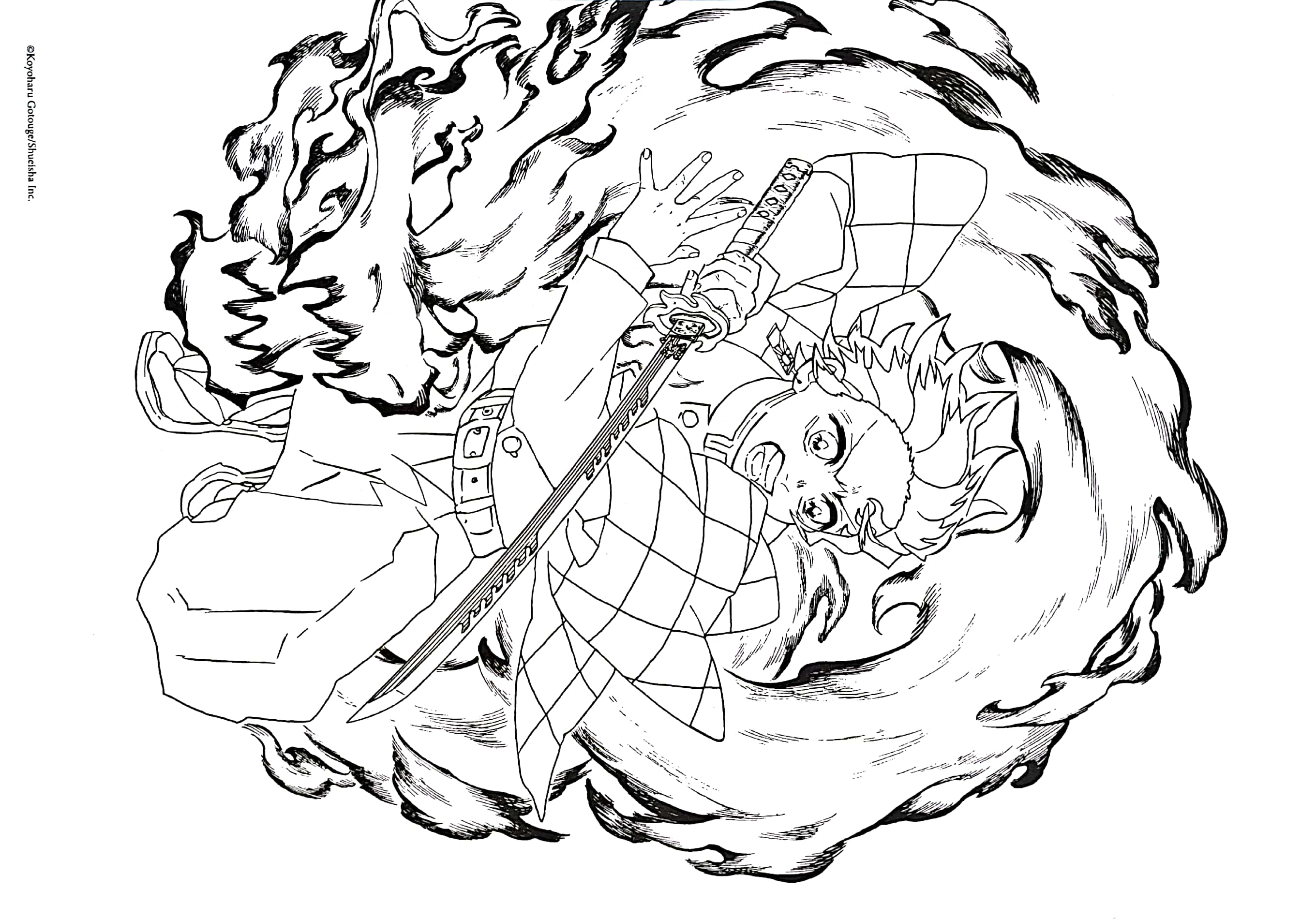 tuyển tập tranh tô màu thanh gươm diệt quỷ - lam