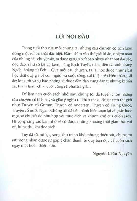 tuyển tập truyện cổ tích thế giới - dành cho thiếu nhi