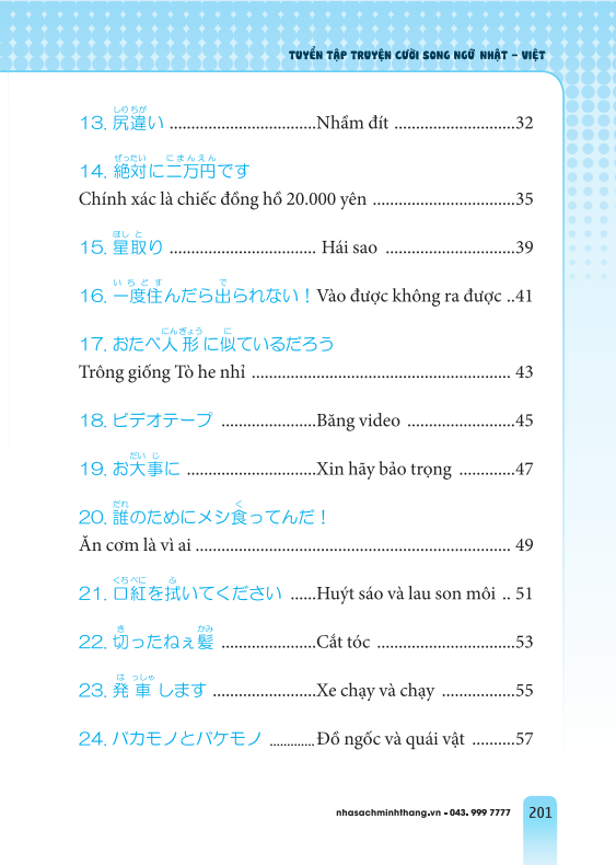 tuyển tập truyện cười song ngữ nhật việt (tái bản 2023)