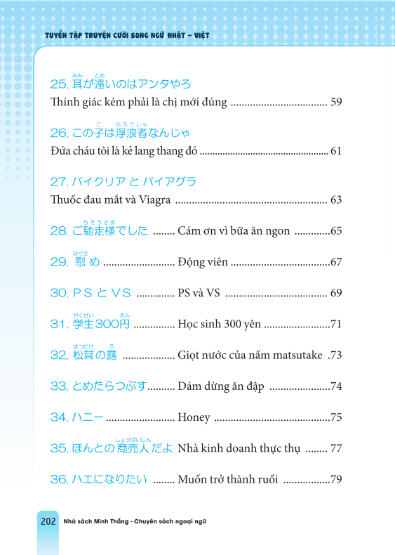 tuyển tập truyện cười song ngữ nhật việt (tái bản 2023)