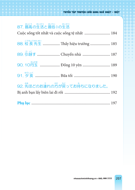 tuyển tập truyện cười song ngữ nhật việt (tái bản 2023)