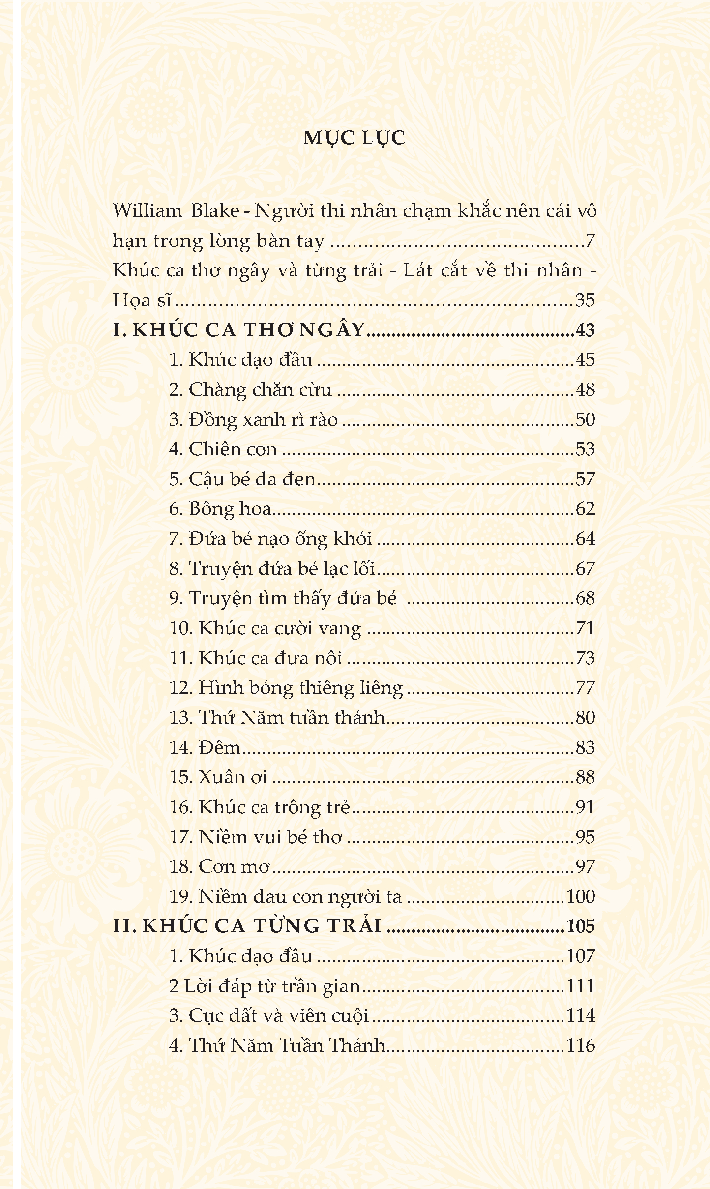 Tuyen Tap William Blake - Khuc Ca Tho Ngay Va Tung Trai