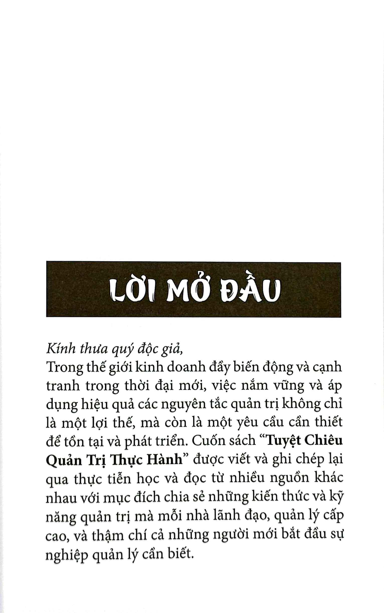 tuyệt chiêu quản trị thực hành