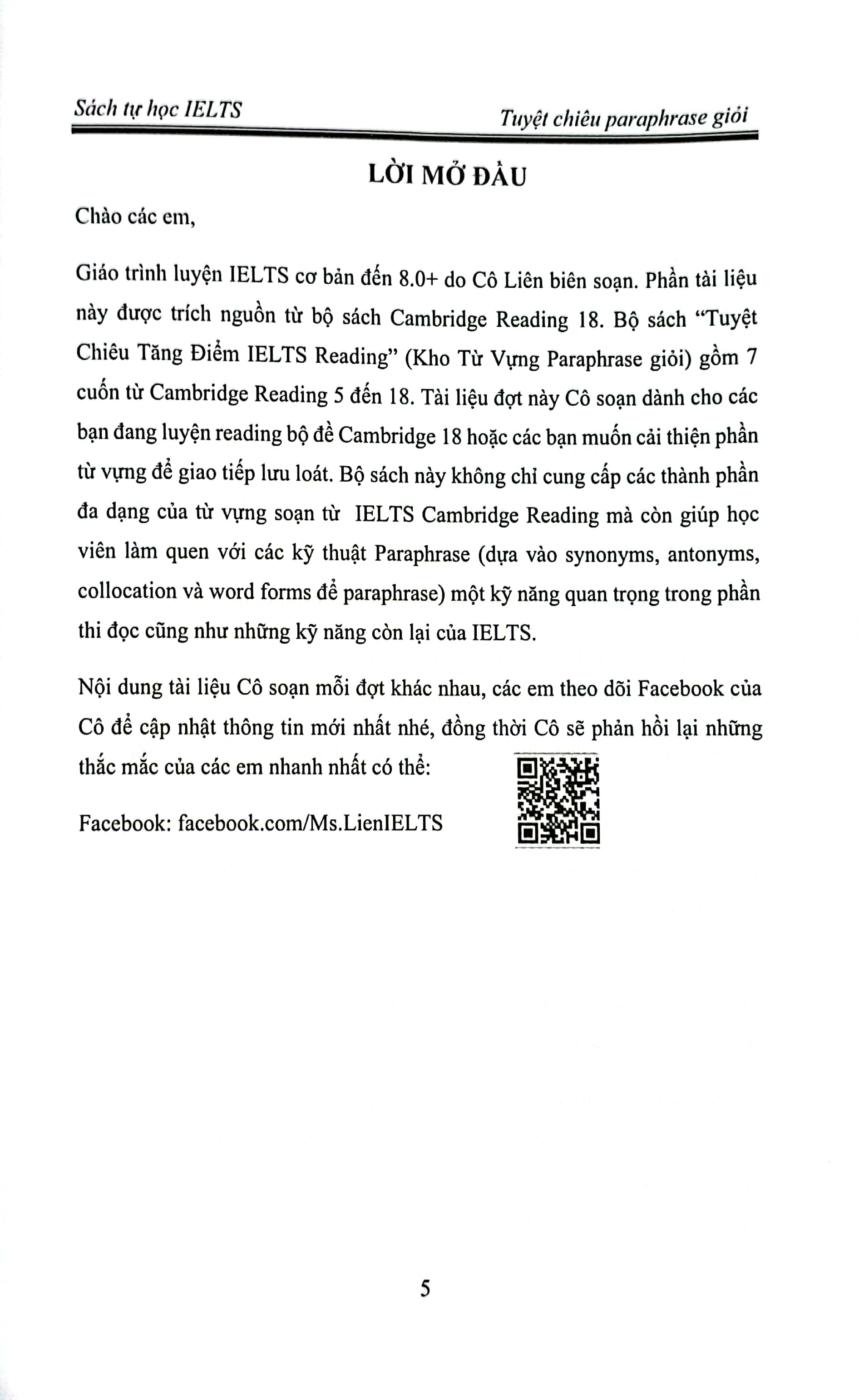 tuyệt chiêu tăng điểm ielts reading - kho từ vựng paraphrase giỏi