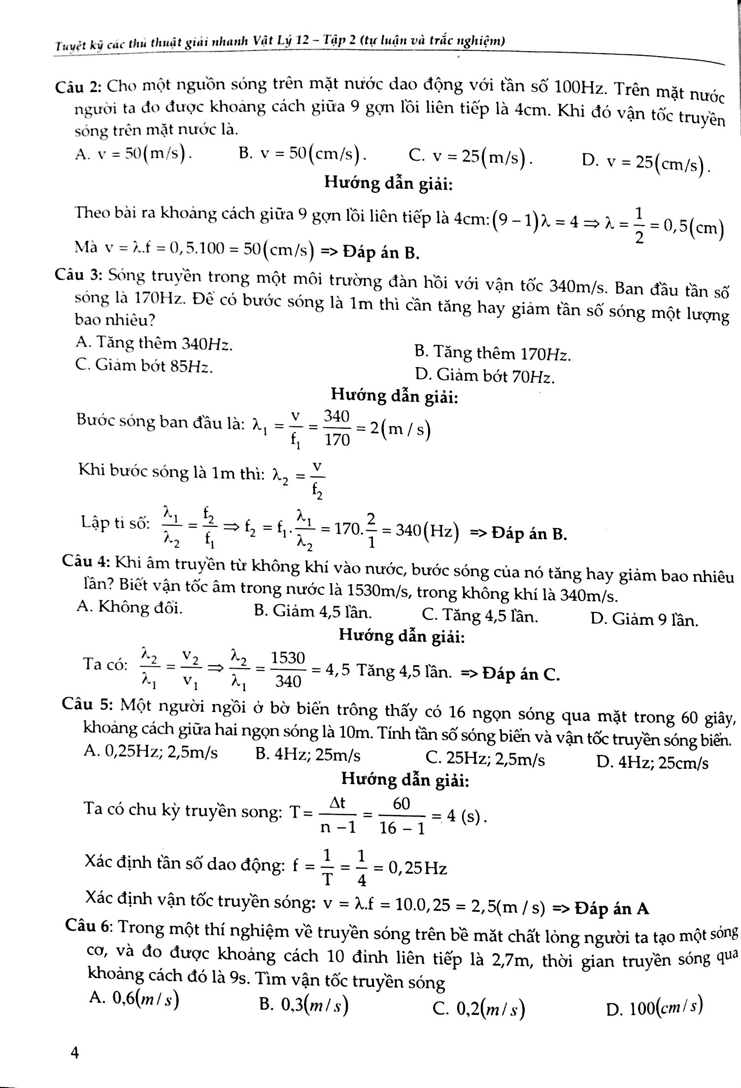 tuyệt kĩ các thủ thuật giải nhanh vật lý 12 - tập 2