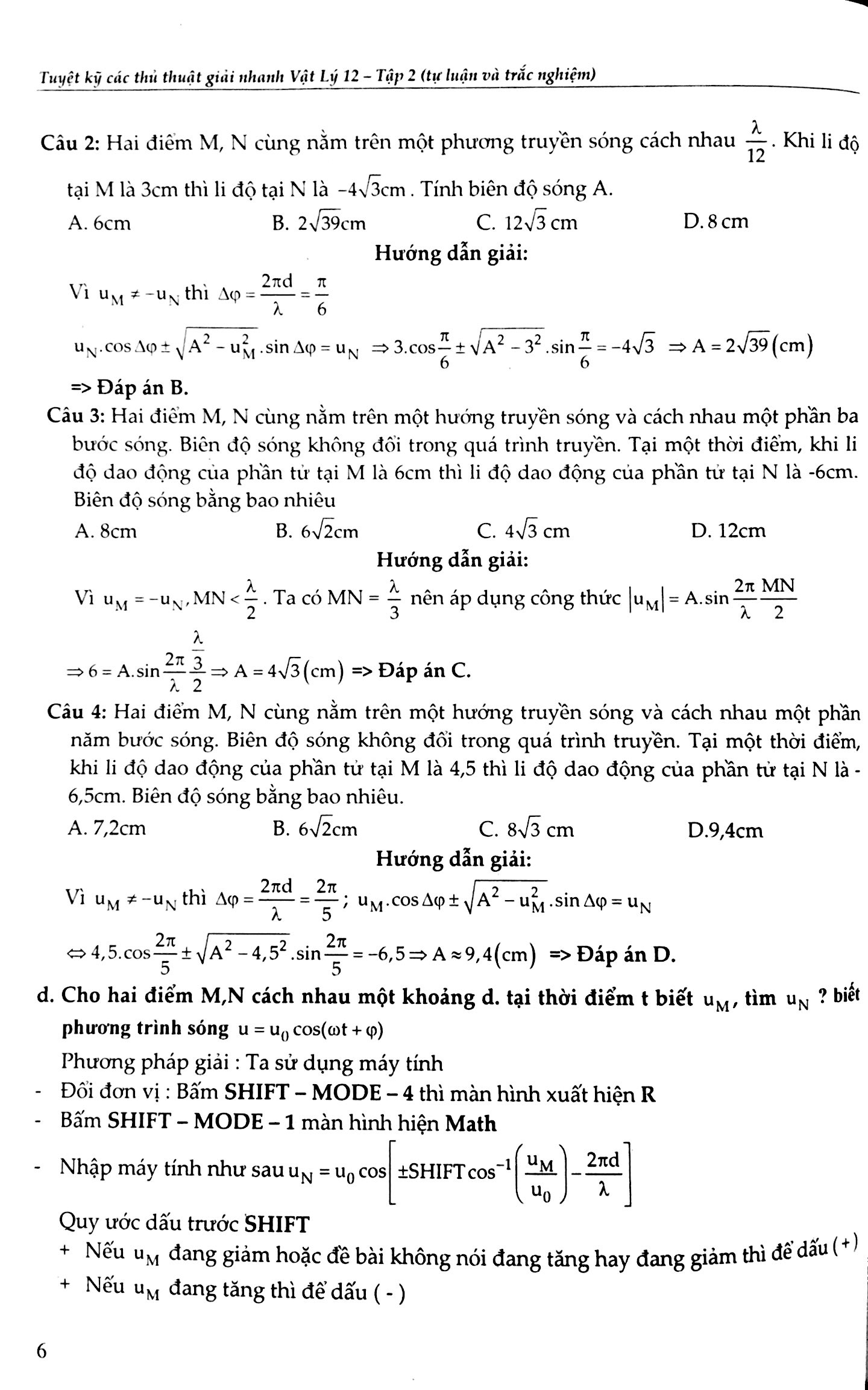 tuyệt kĩ các thủ thuật giải nhanh vật lý 12 - tập 2