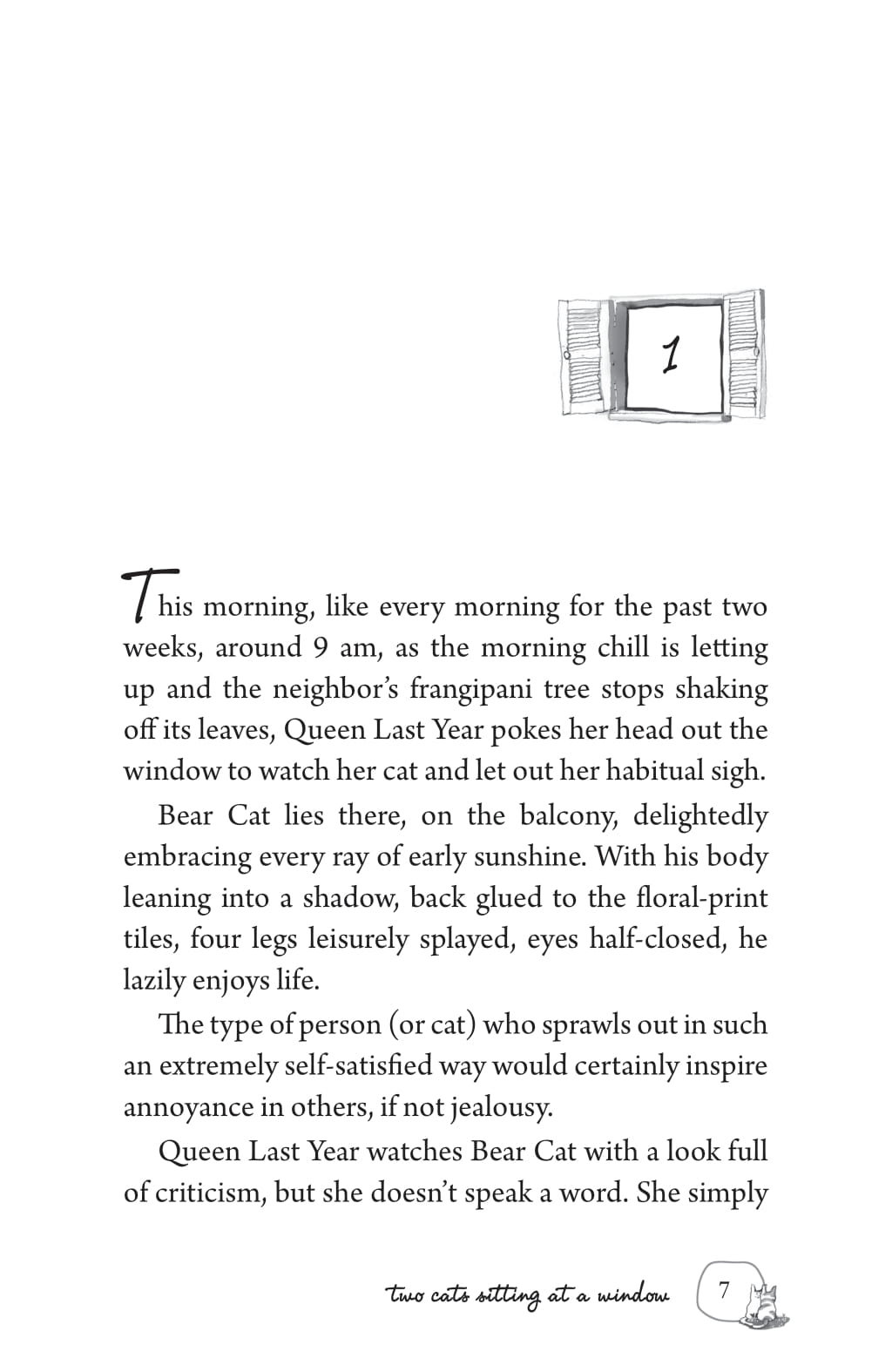 Two Cats Sitting At A Window