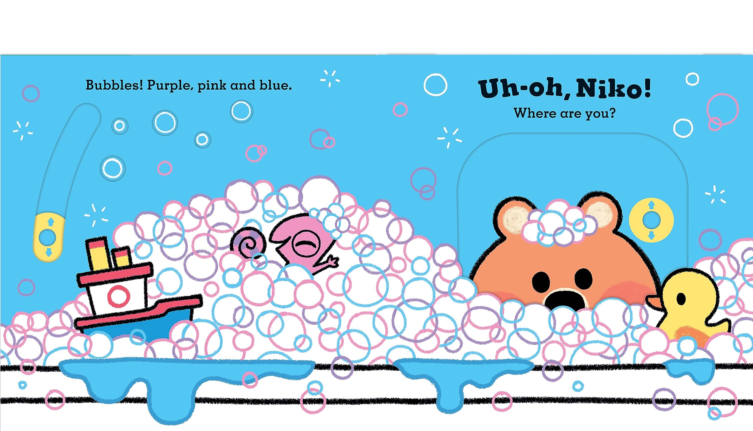 uh-oh, niko - bathtime