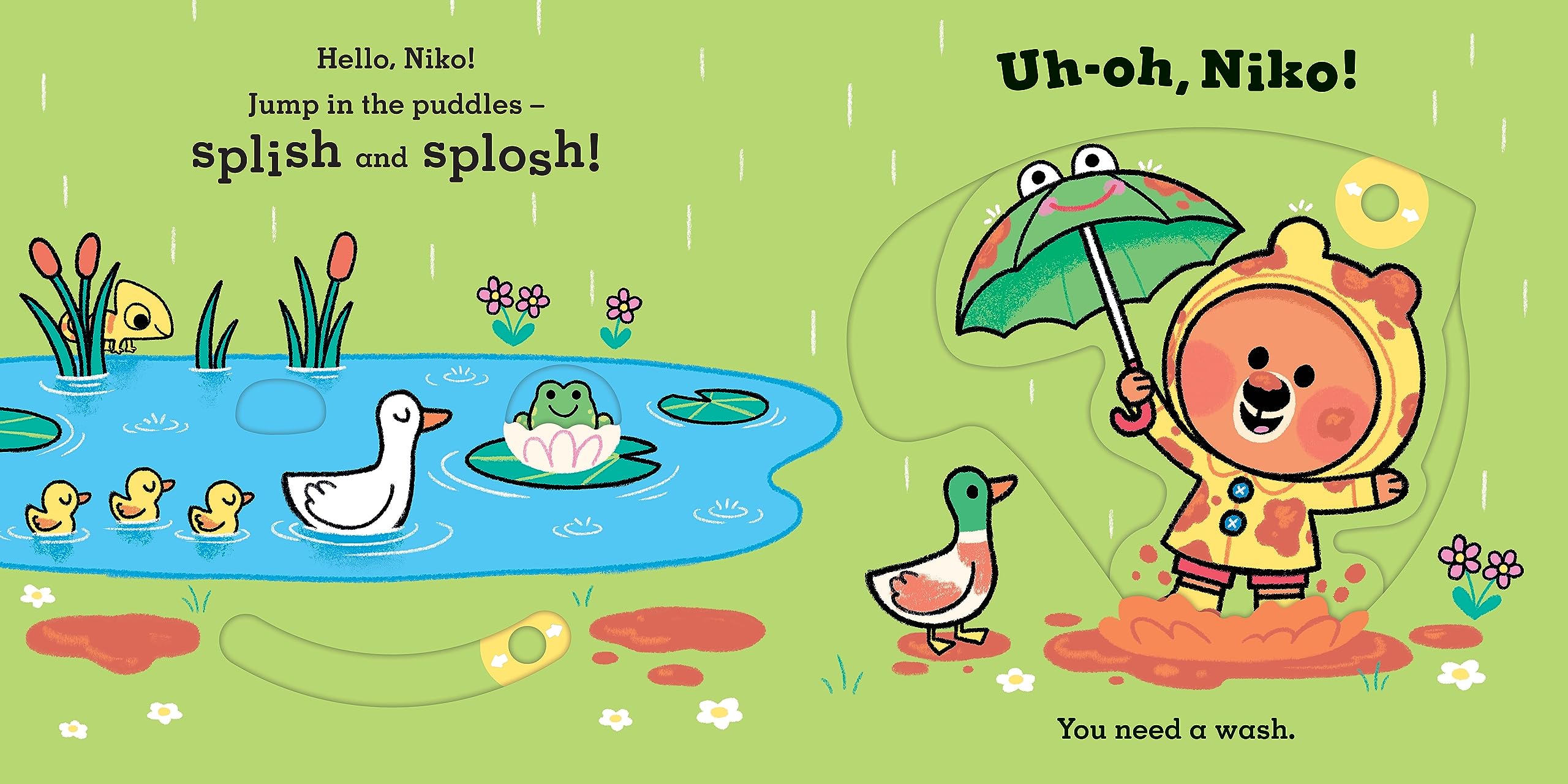 uh-oh, niko - bathtime