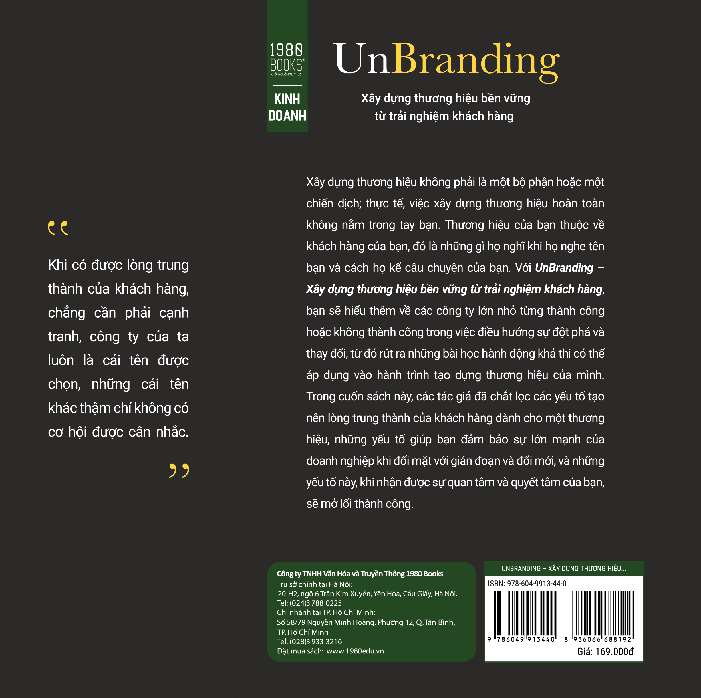 unbranding - xây dựng thương hiệu bền vững từ trải nghiệm khách hàng