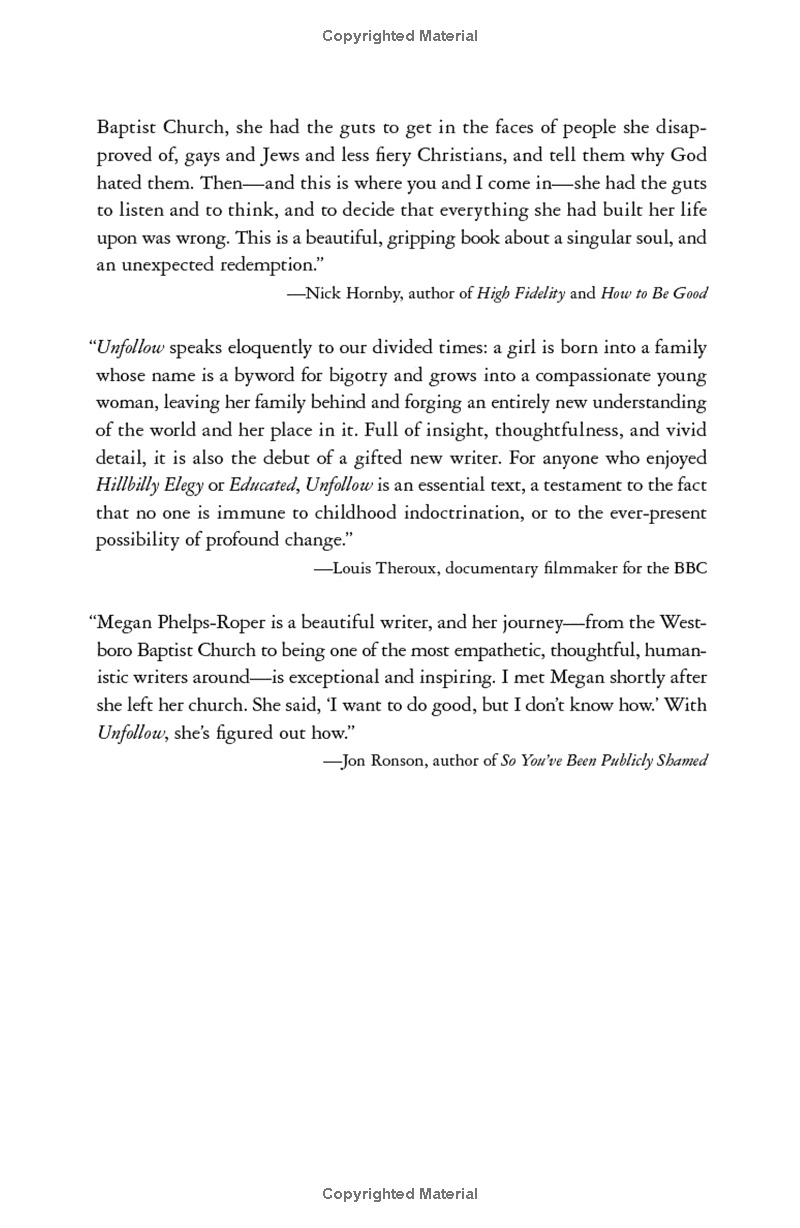 unfollow: a memoir of loving and leaving extremism