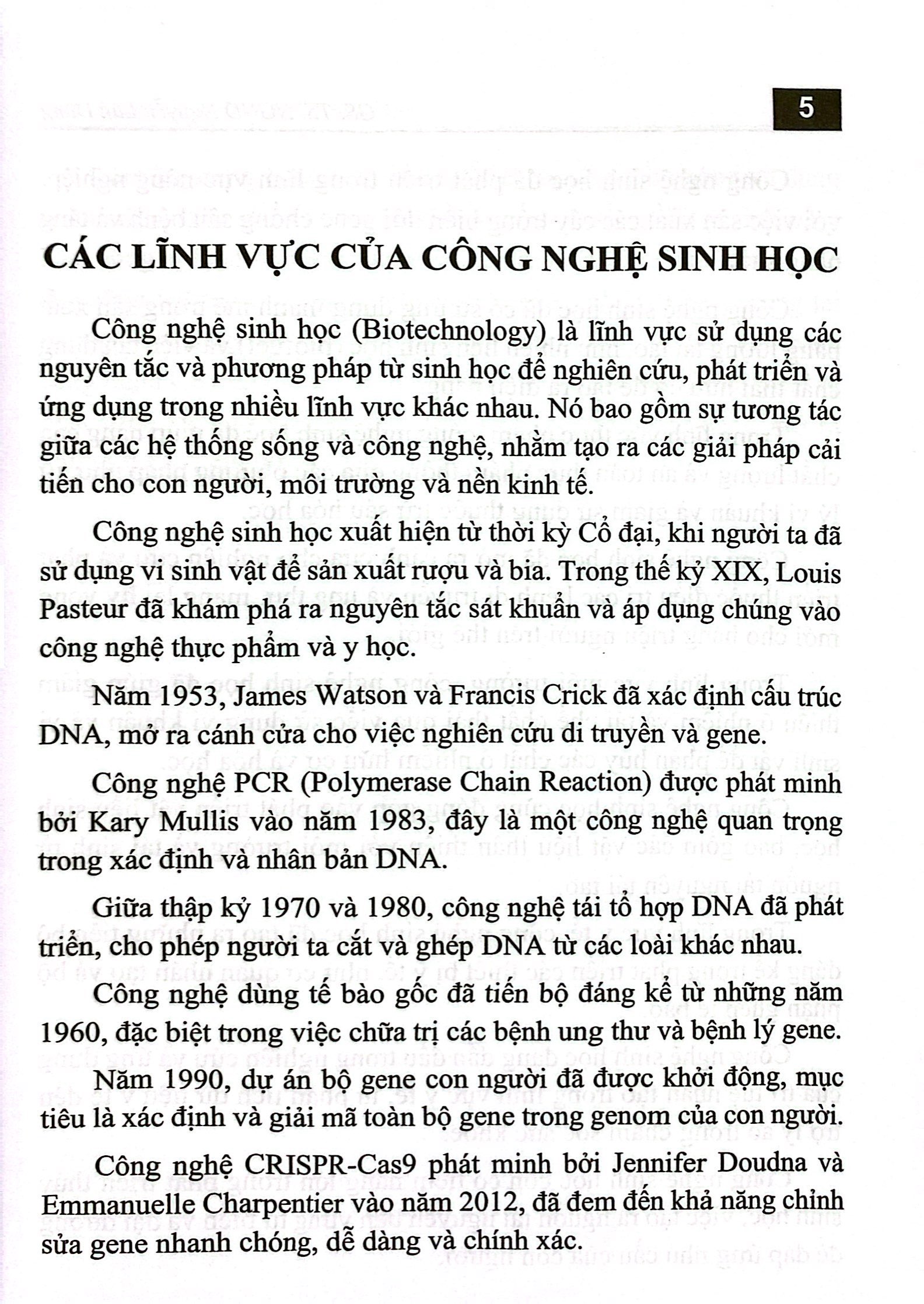 ứng dụng của công nghệ sinh học