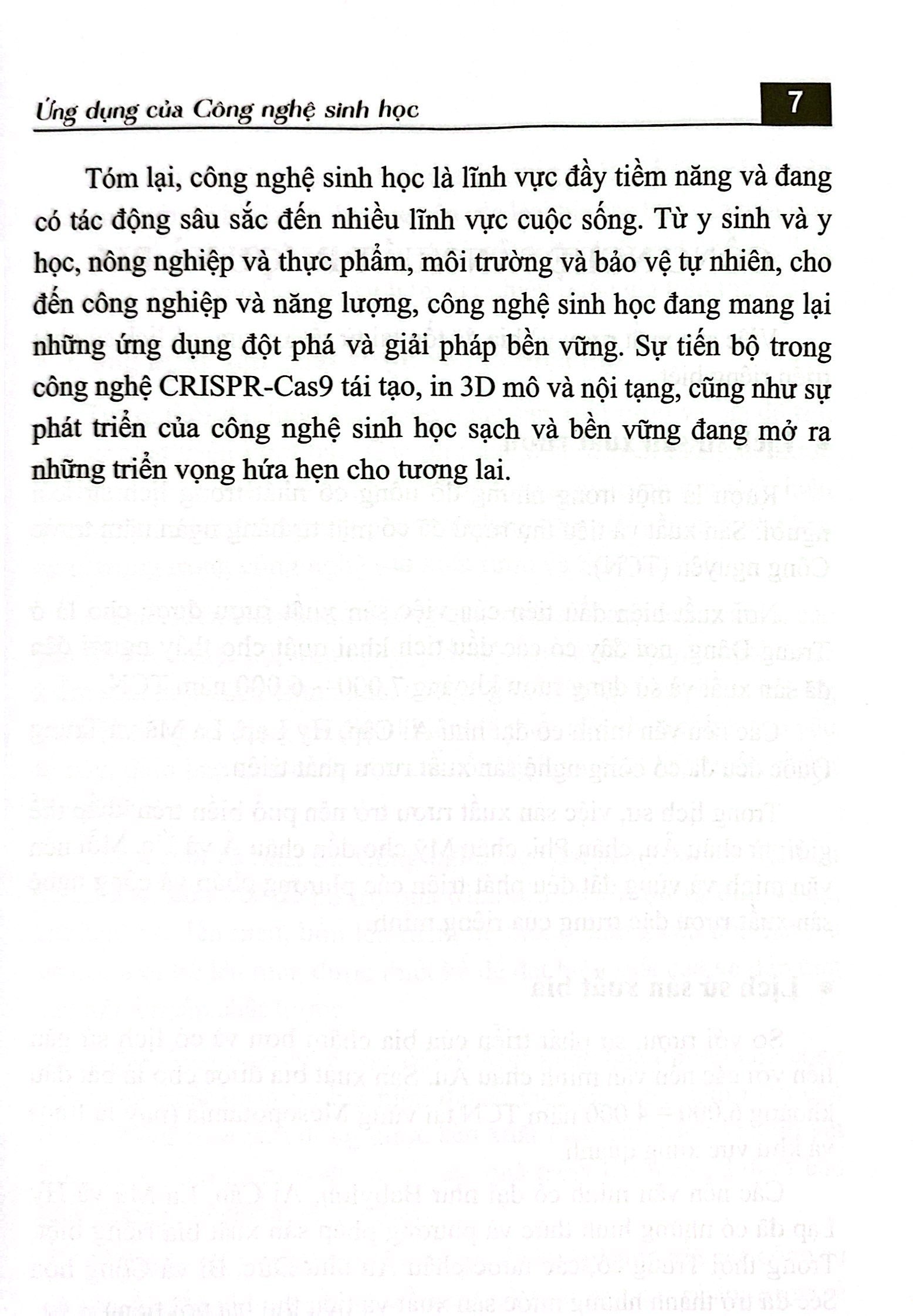 ứng dụng của công nghệ sinh học
