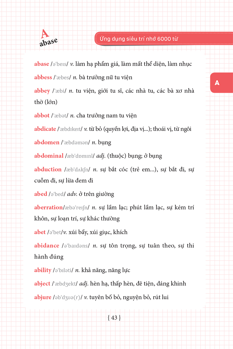 ứng dụng siêu trí nhớ 6000 từ vựng tiếng anh thông dụng nhất (tái bản 2020)