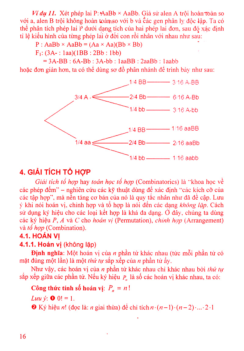 ứng dụng tổ hợp và xác suất trong giải bài tập di truyền
