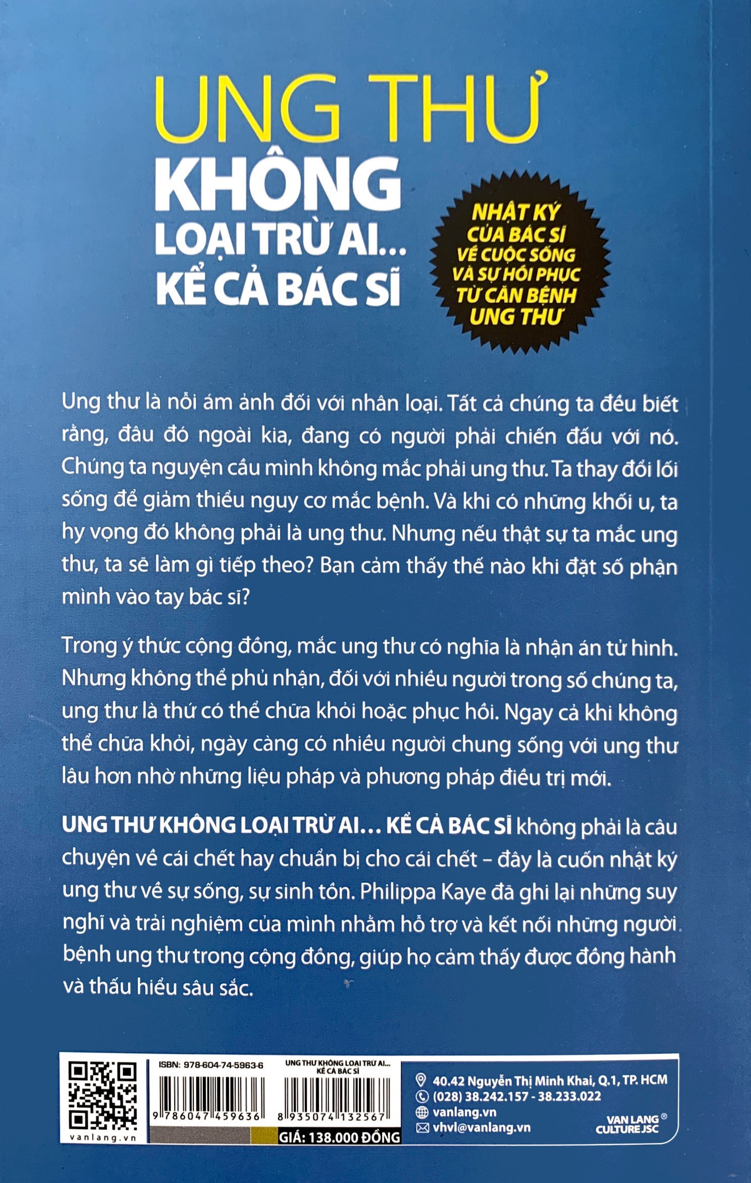 ung thư không loại trừ ai... kể cả bác sĩ