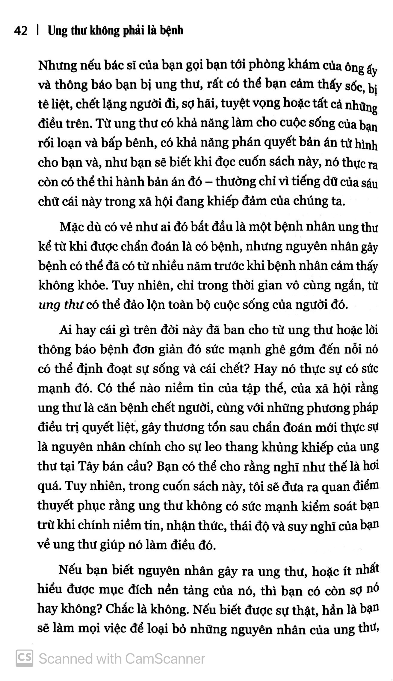 ung thư không phải là bệnh mà là cơ chế chữa lành