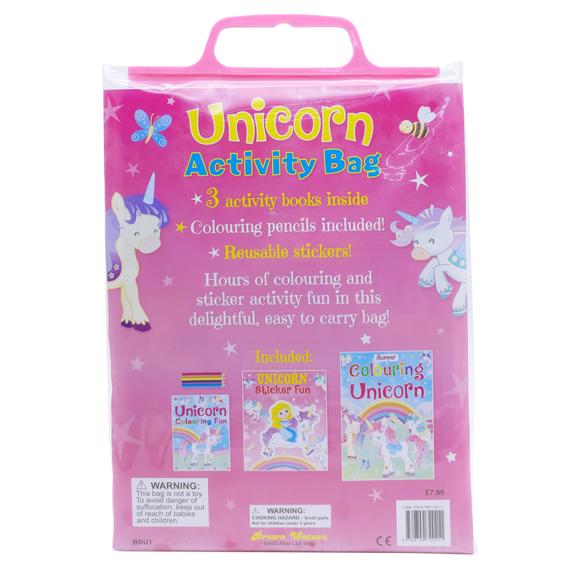 unicorn activity bumper bag