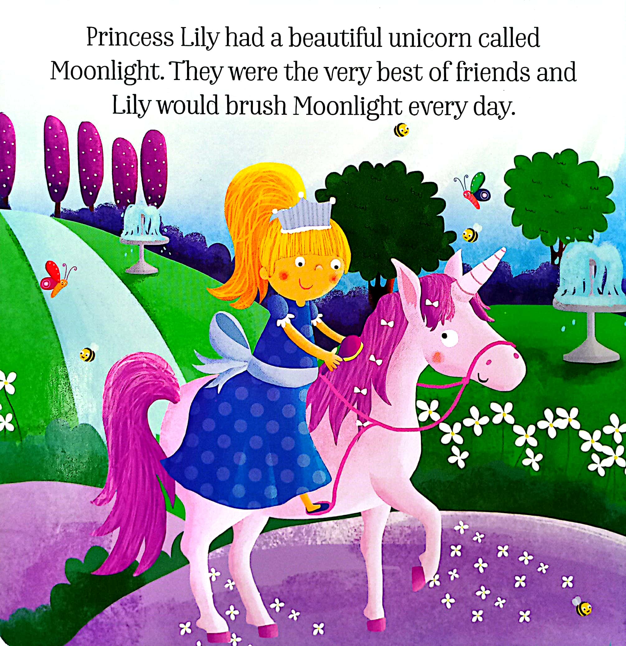 unicorn and princess board: princess lily