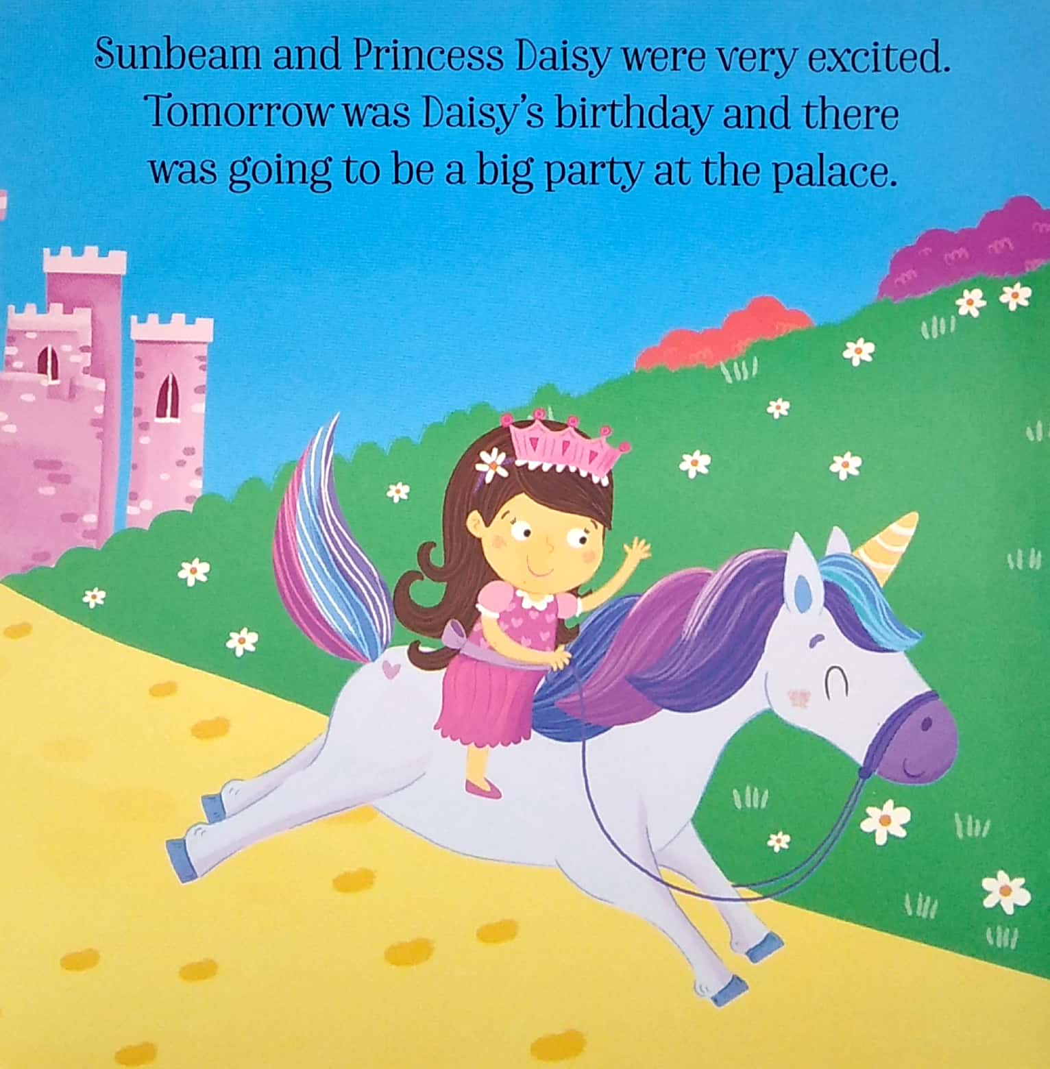 unicorn and princess board: sunbeam the unicorn
