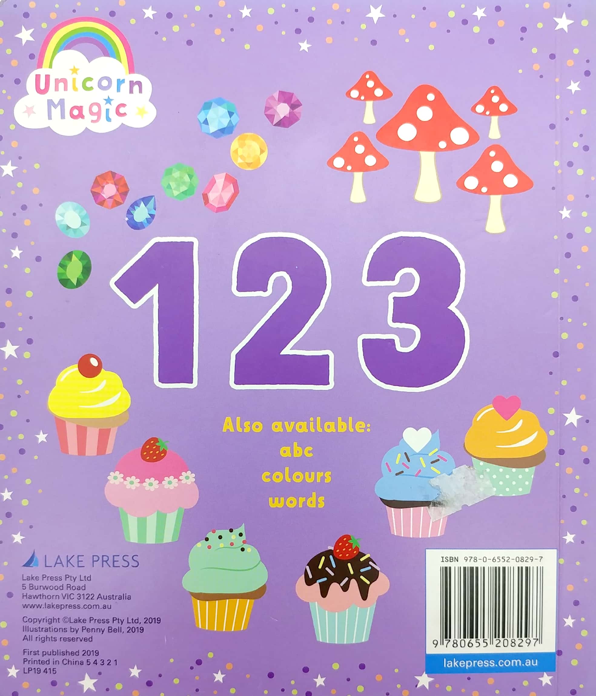 unicorn magic board book: 123