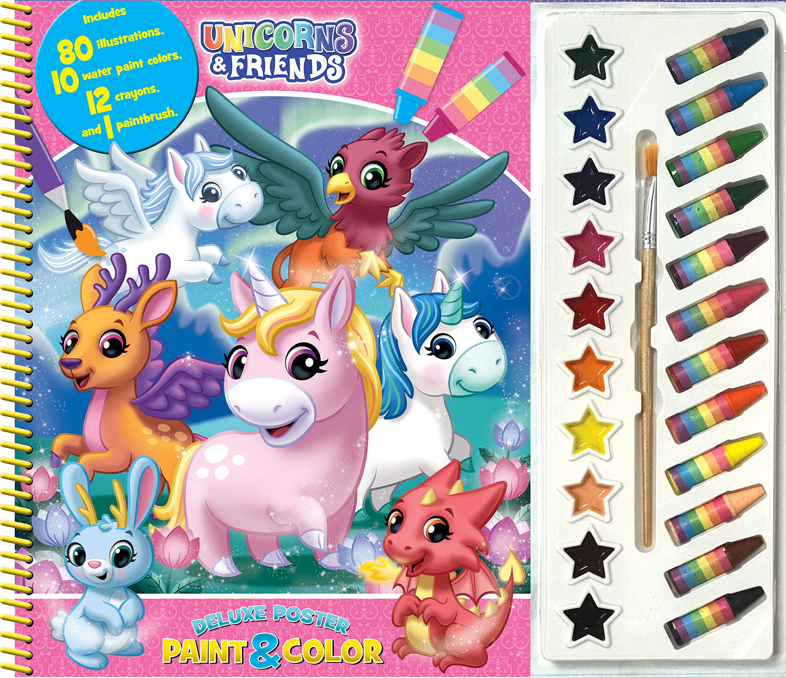 unicorns & friends deluxe poster paint & color