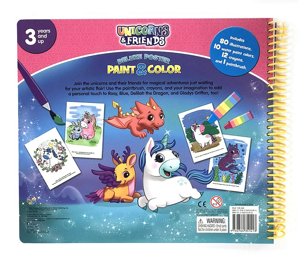unicorns & friends deluxe poster paint & color