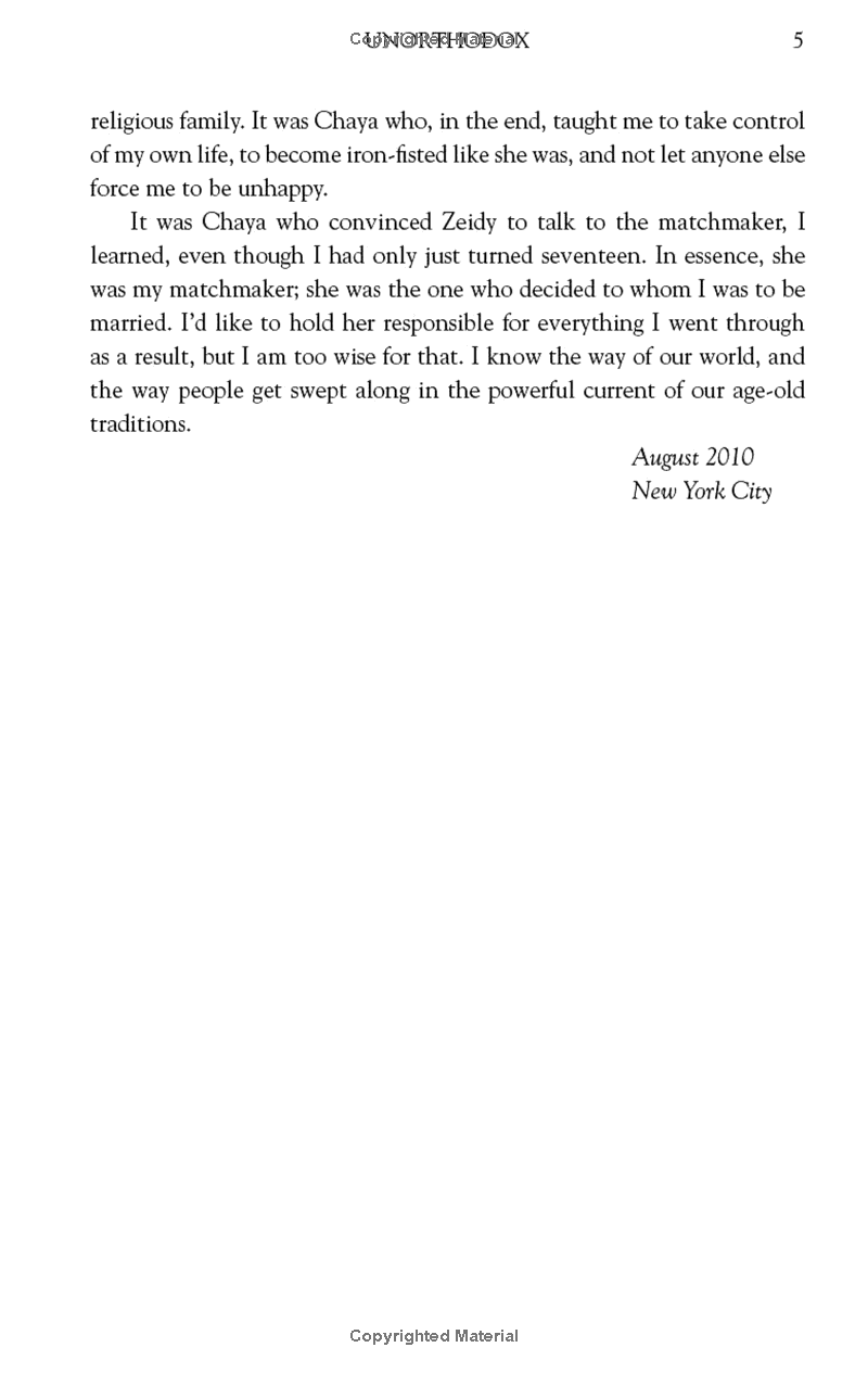 unorthodox: the scandalous rejection of my hasidic roots