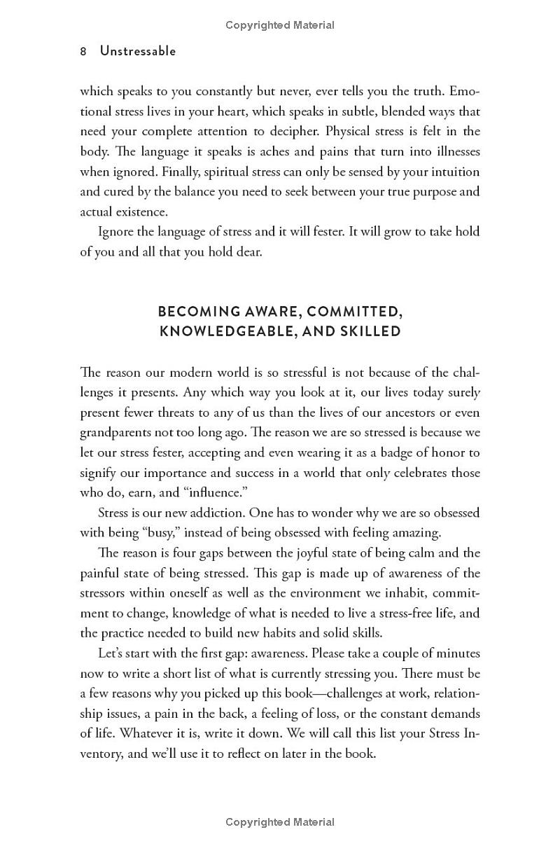 unstressable - a practical guide to stress-free living