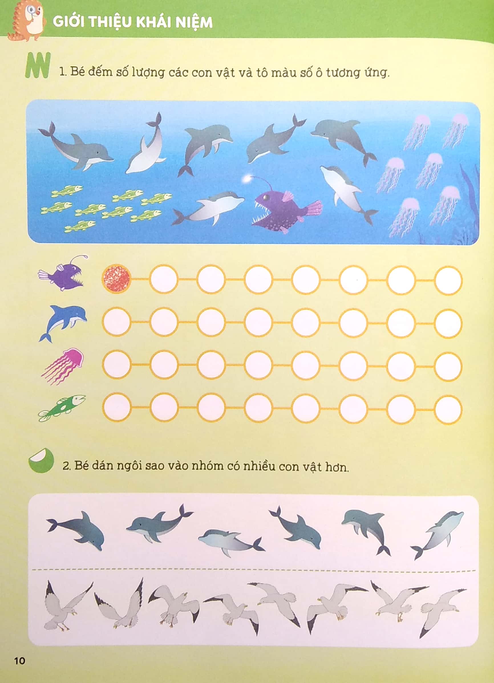 ươm mầm giỏi toán từ mẫu giáo - mẫu giáo 3 - làm quen với số tự nhiên trong phạm vi 10