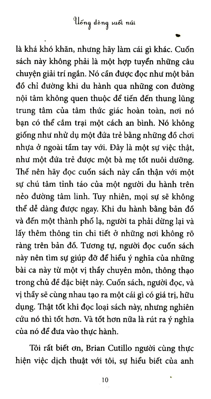 uống dòng suối núi