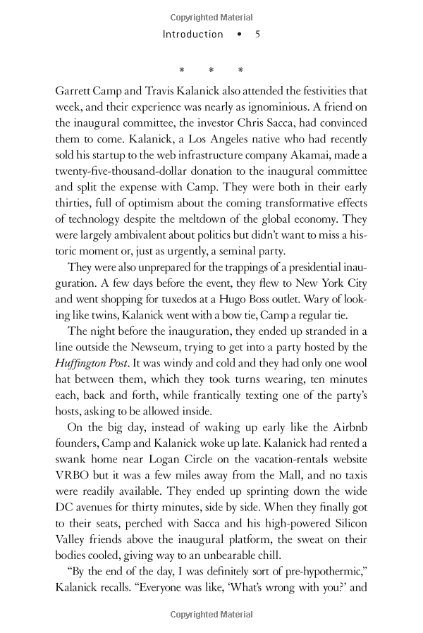 upstarts: uber airbnb and the battle for the new silicon valley (international)