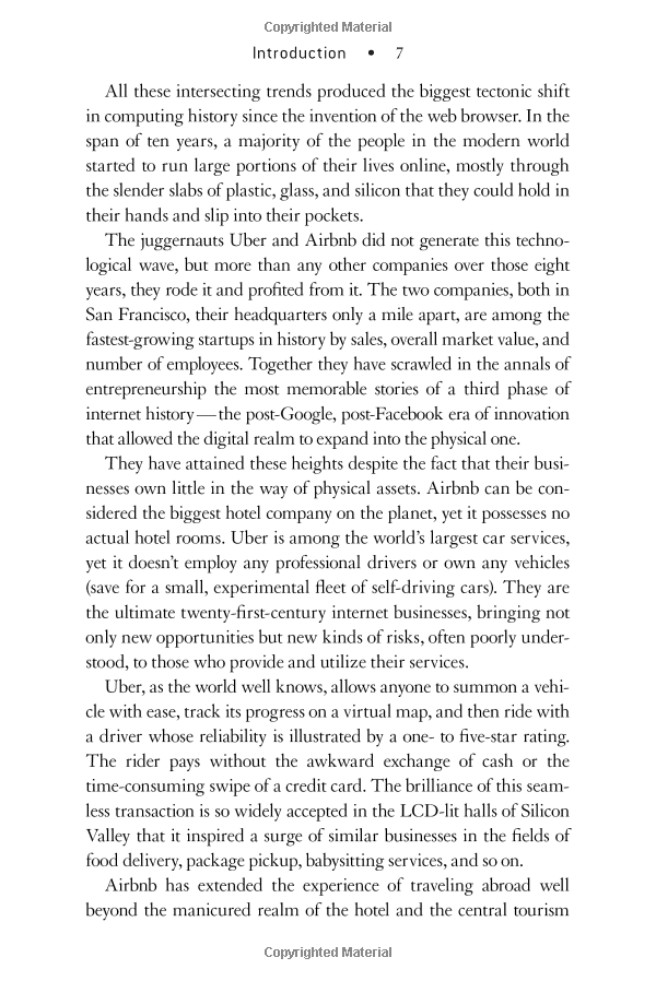 upstarts: uber airbnb and the battle for the new silicon valley (international)