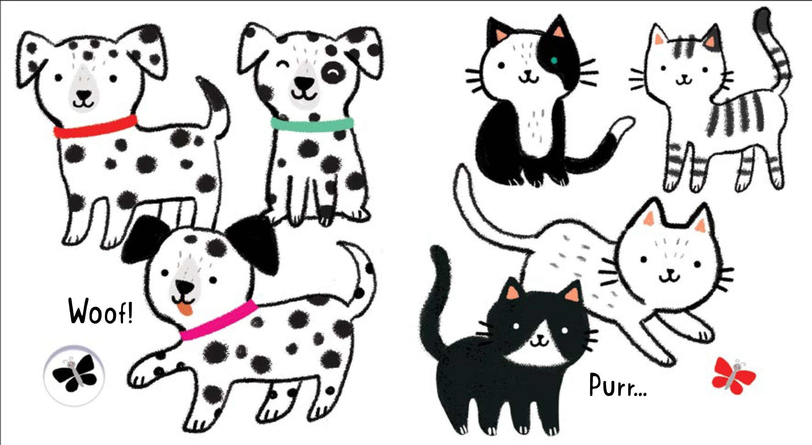 usborne baby's black and white books: animals