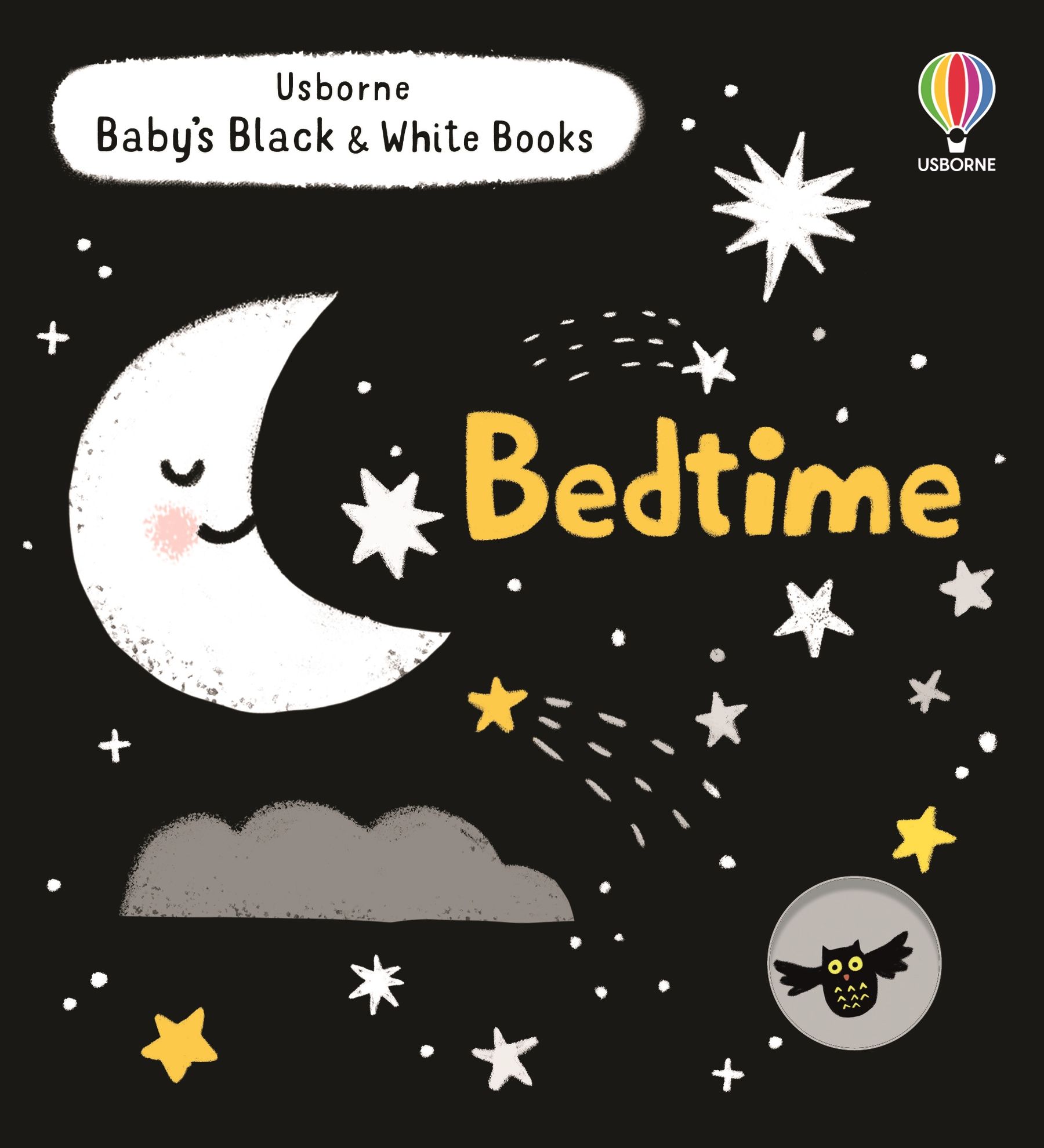 usborne baby's black and white books: bedtime